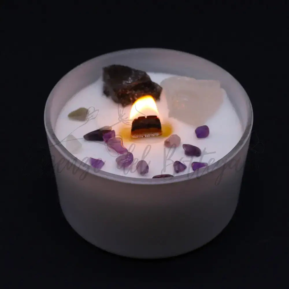 Candela Cristallo Chakra - Chakra della Corona - Chakra Crystal Candles