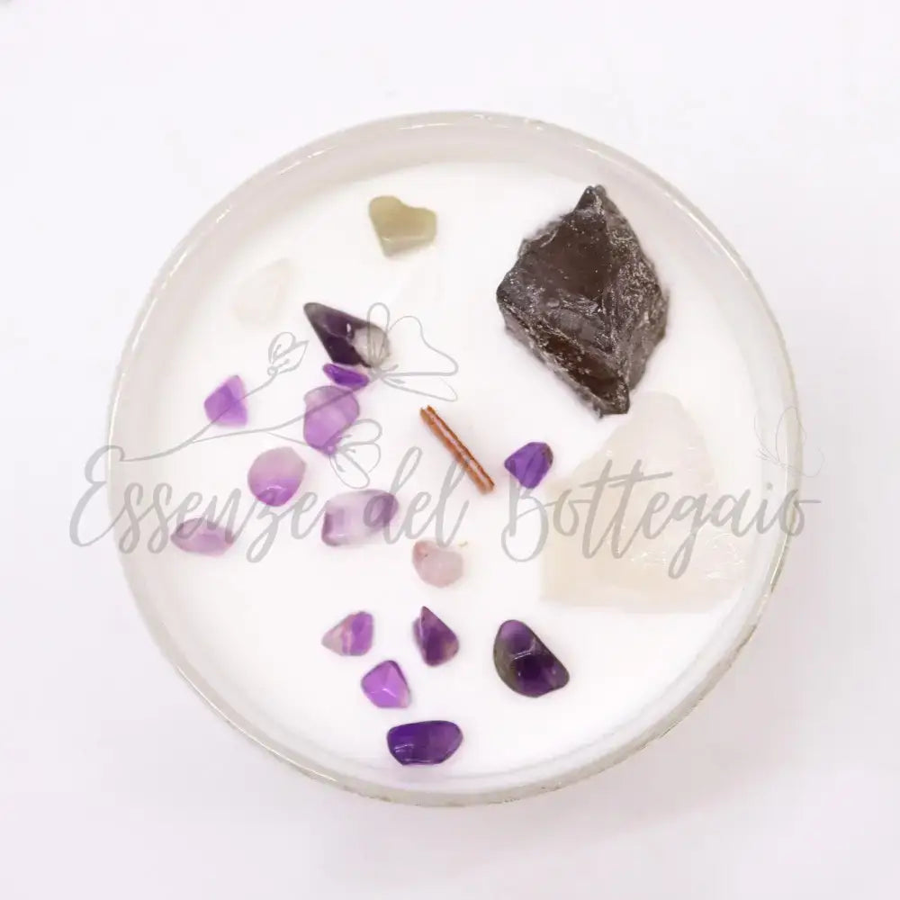 Candela Cristallo Chakra - Chakra della Corona - Chakra Crystal Candles