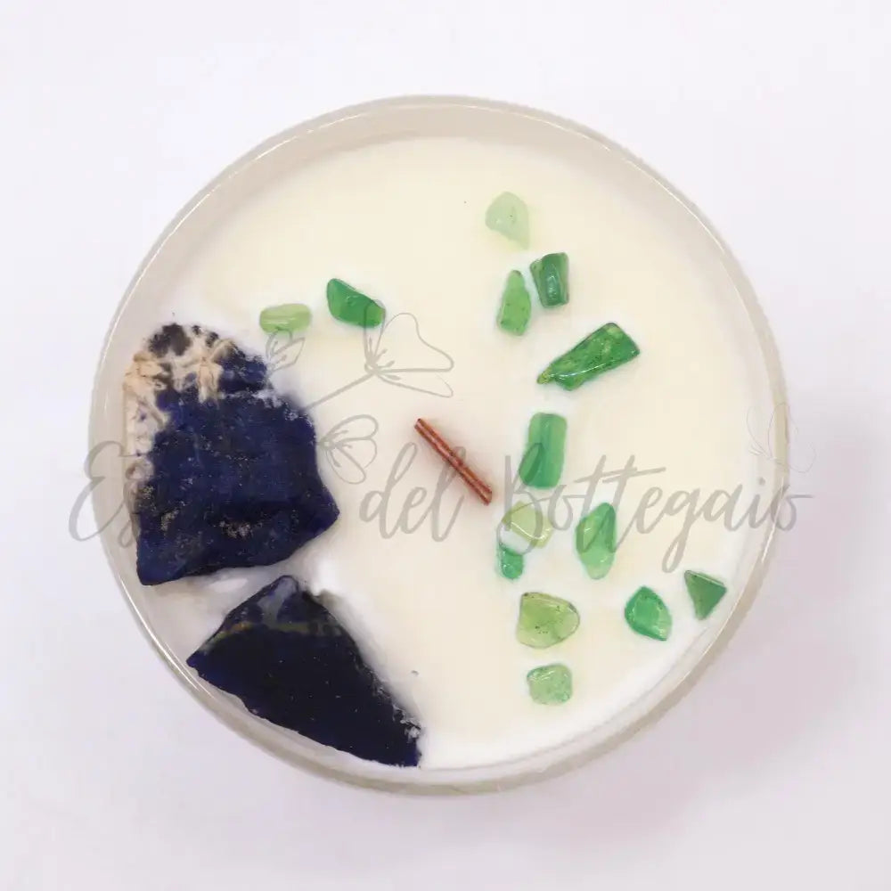 Candela Cristallo Chakra - Chakra della Gola - Chakra Crystal Candles