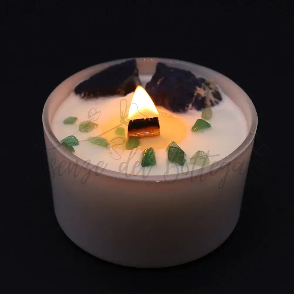 Candela Cristallo Chakra - Chakra della Gola - Chakra Crystal Candles