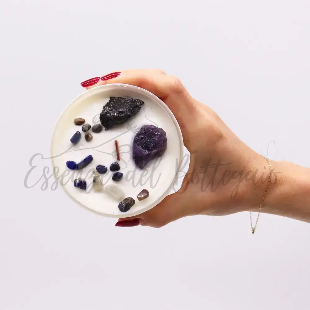 Candela Cristallo Chakra - Chakra del Plesso Solare - Chakra Crystal Candles