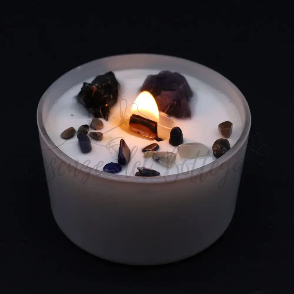 Candela Cristallo Chakra - Chakra del Plesso Solare - Chakra Crystal Candles