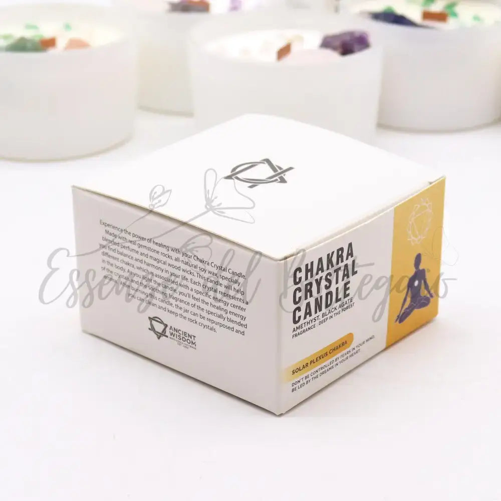 Candela Cristallo Chakra - Chakra del Plesso Solare - Chakra Crystal Candles
