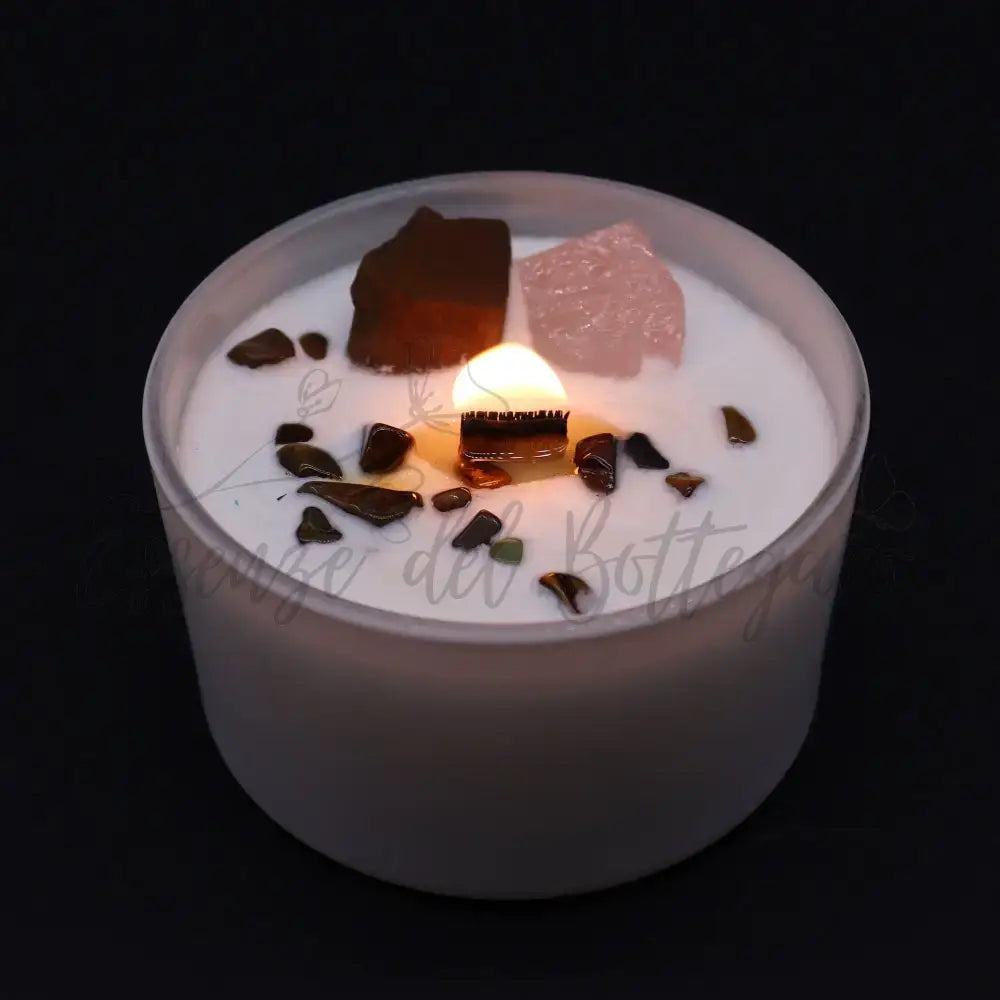 Candela Cristallo Chakra - Chakra Sacrale - Chakra Crystal Candles