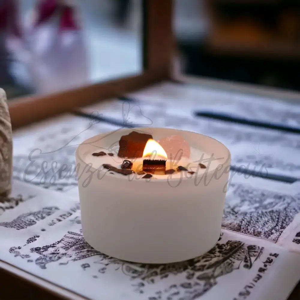 Candela Cristallo Chakra - Chakra Sacrale - Chakra Crystal Candles