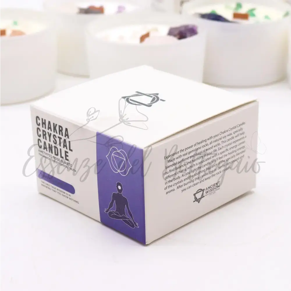 Candela Cristallo Chakra - Chakra del Terzo Occhio - Chakra Crystal Candles