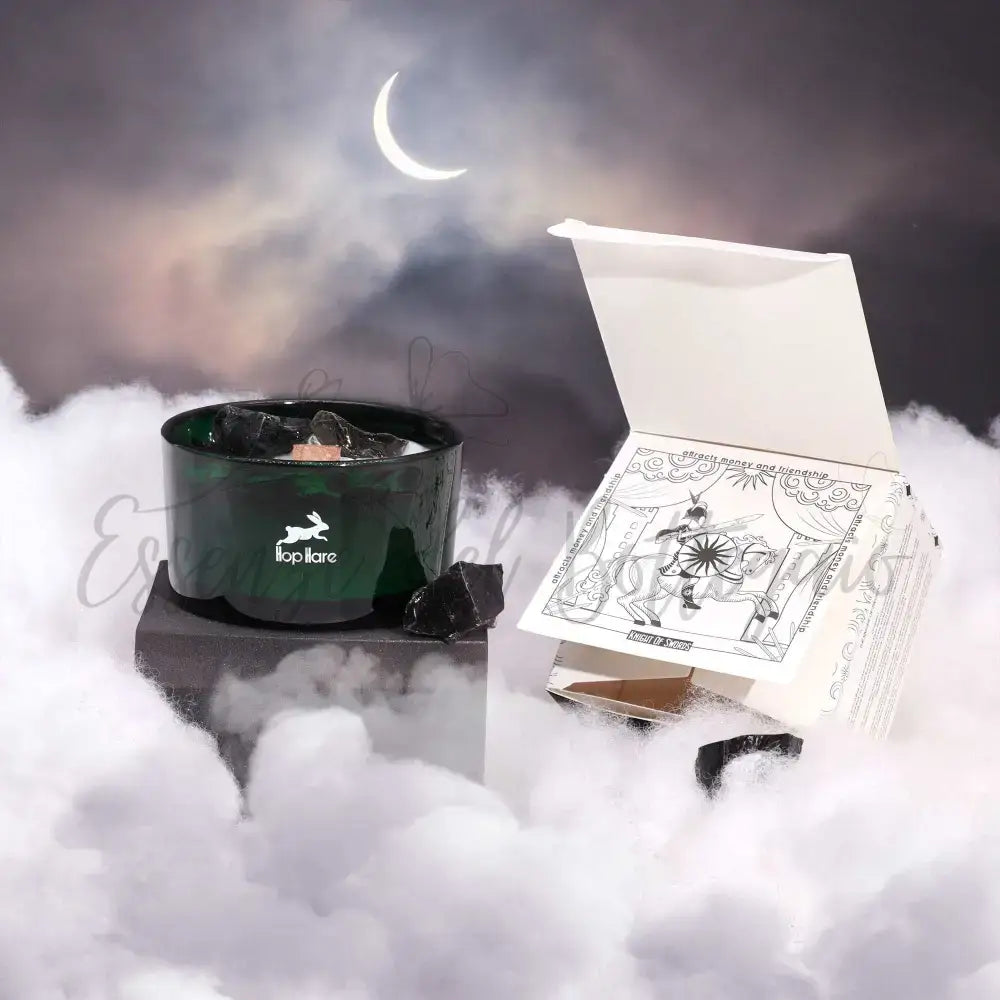 Candela con Fiore Magico Hop Hare - Cavaliere di Spade - Hop Hare Crystal Magic Flower Candles