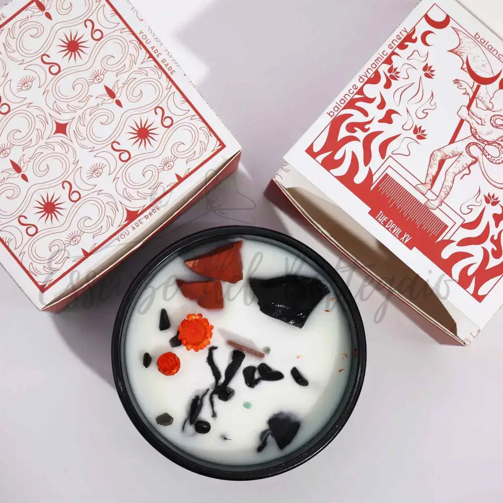 Candela con Fiore Magico Hop Hare - il Diavolo - Hop Hare Crystal Magic Flower Candles