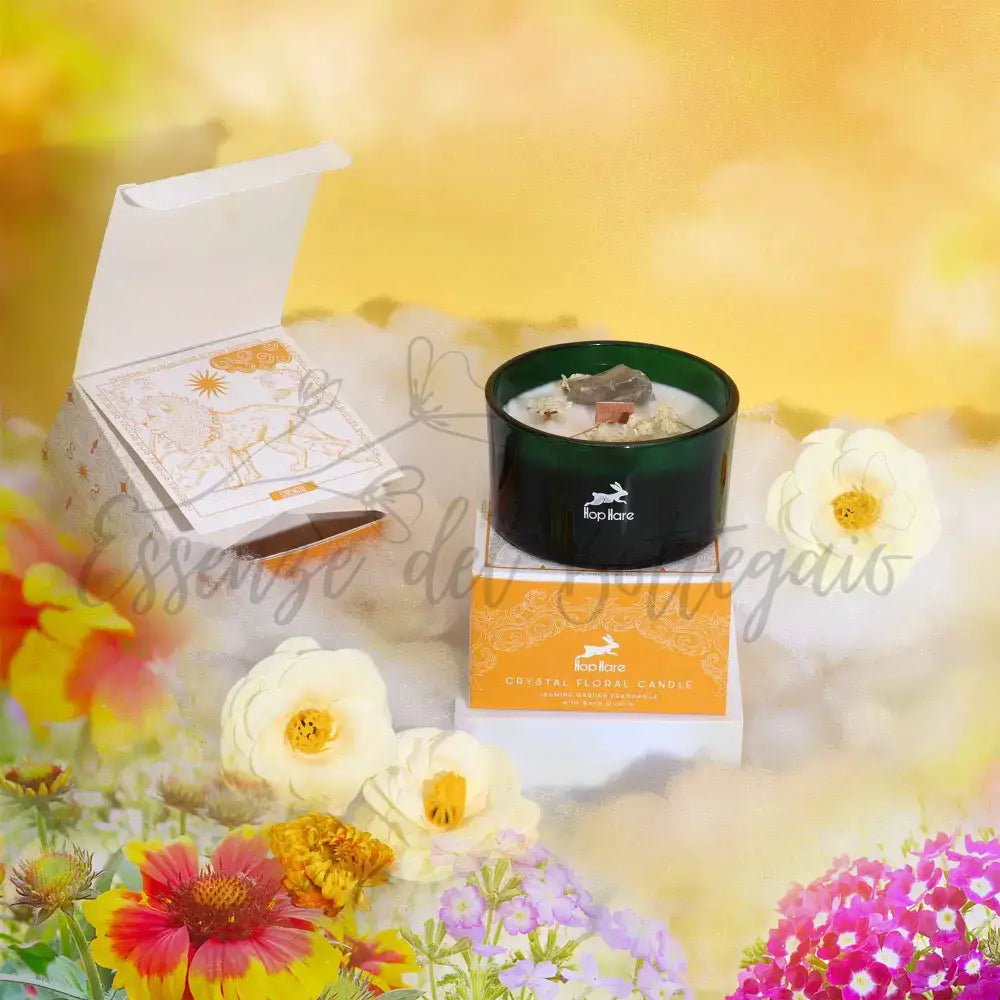 Candela con Fiore Magico Hop Hare - il Leone - Hop Hare Crystal Magic Flower Candles