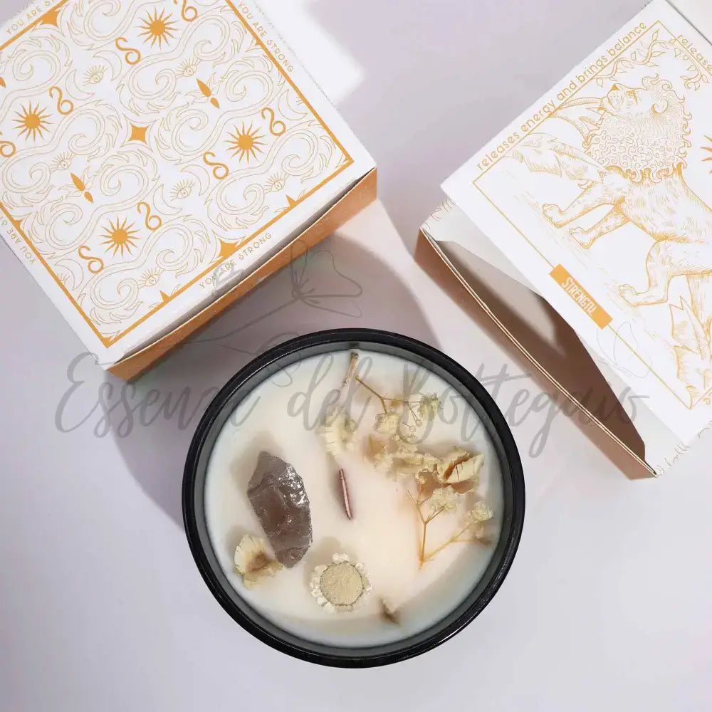 Candela con Fiore Magico Hop Hare - il Leone - Hop Hare Crystal Magic Flower Candles