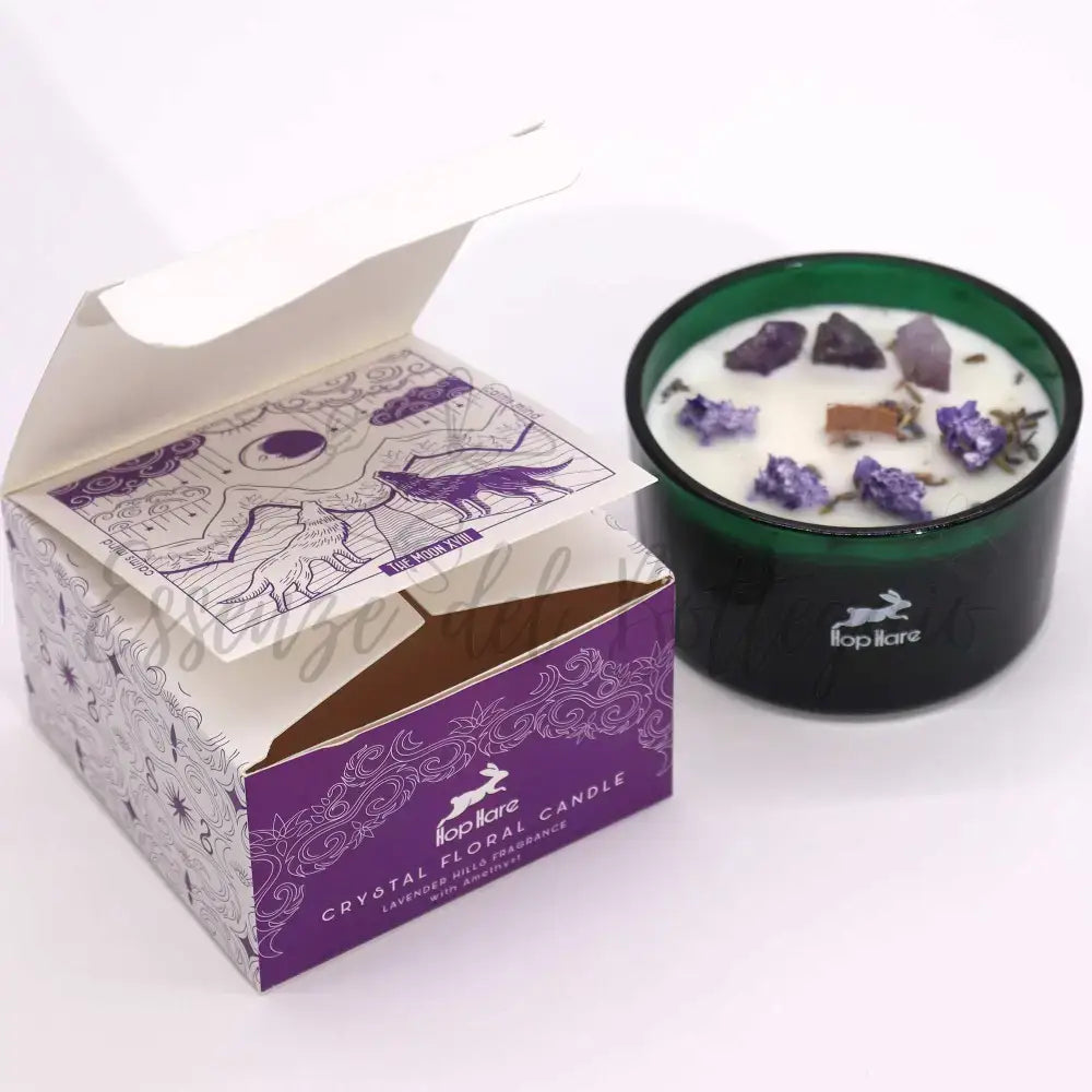 Candela con Fiore Magico Hop Hare - la Luna - Hop Hare Crystal Magic Flower Candles