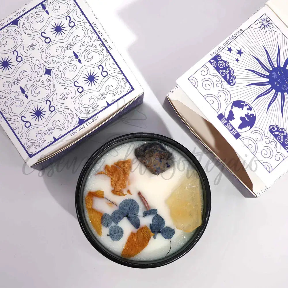 Candela con Fiore Magico Hop Hare - il Sole - Hop Hare Crystal Magic Flower Candles