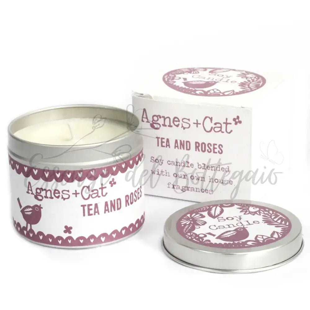 Candela in Lattina - Tè e Rose - Soy Wax Tin Candles 200 ml
