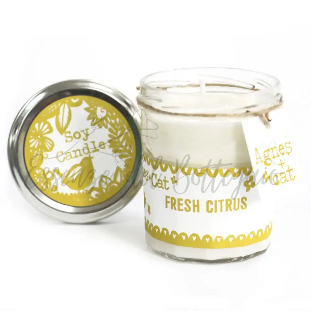 Candele in Vasetto - Agrumi - Soy Wax Jam Jar Candles 220 ml