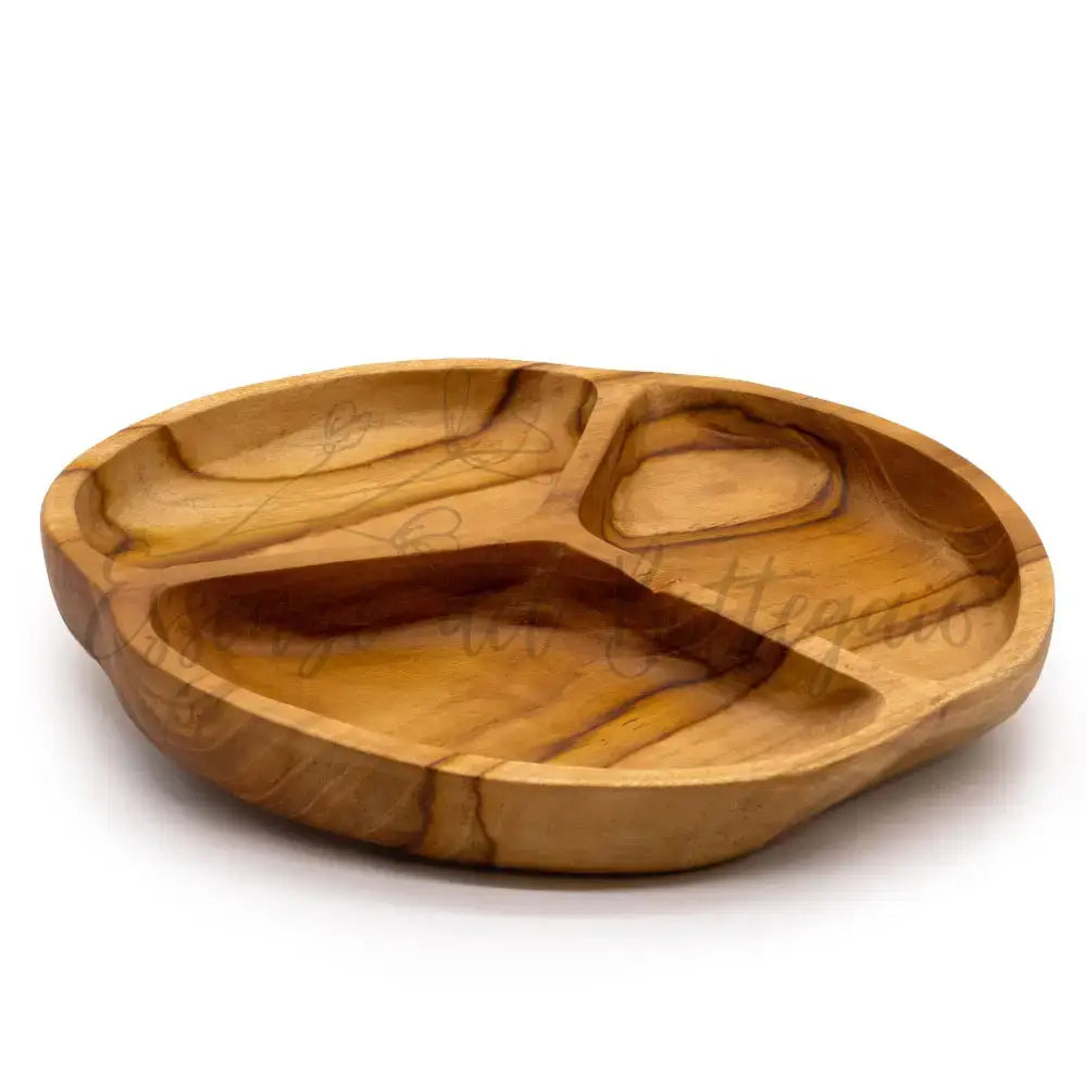Ciotola in Teak Tre Sezioni 30x4 cm - Teak Wood Bowls