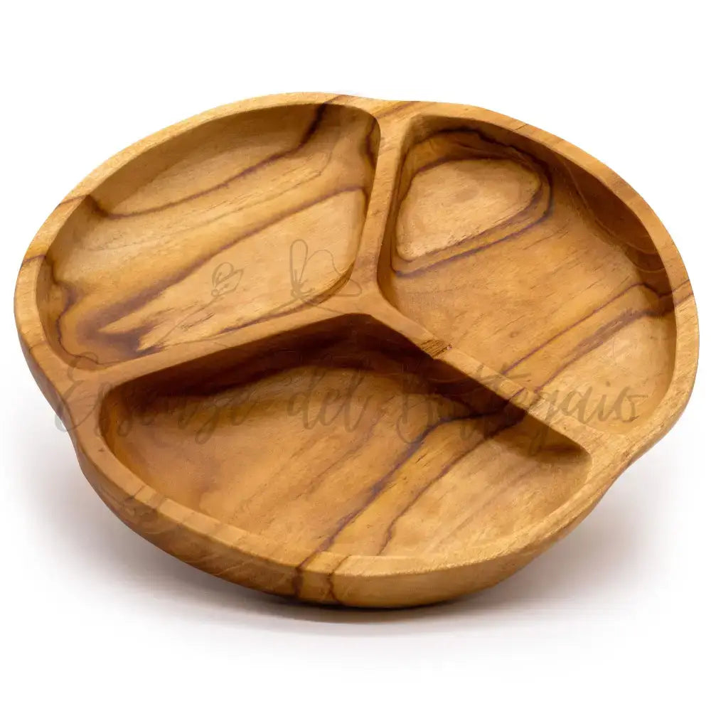 Ciotola in Teak Tre Sezioni 30x4 cm - Teak Wood Bowls
