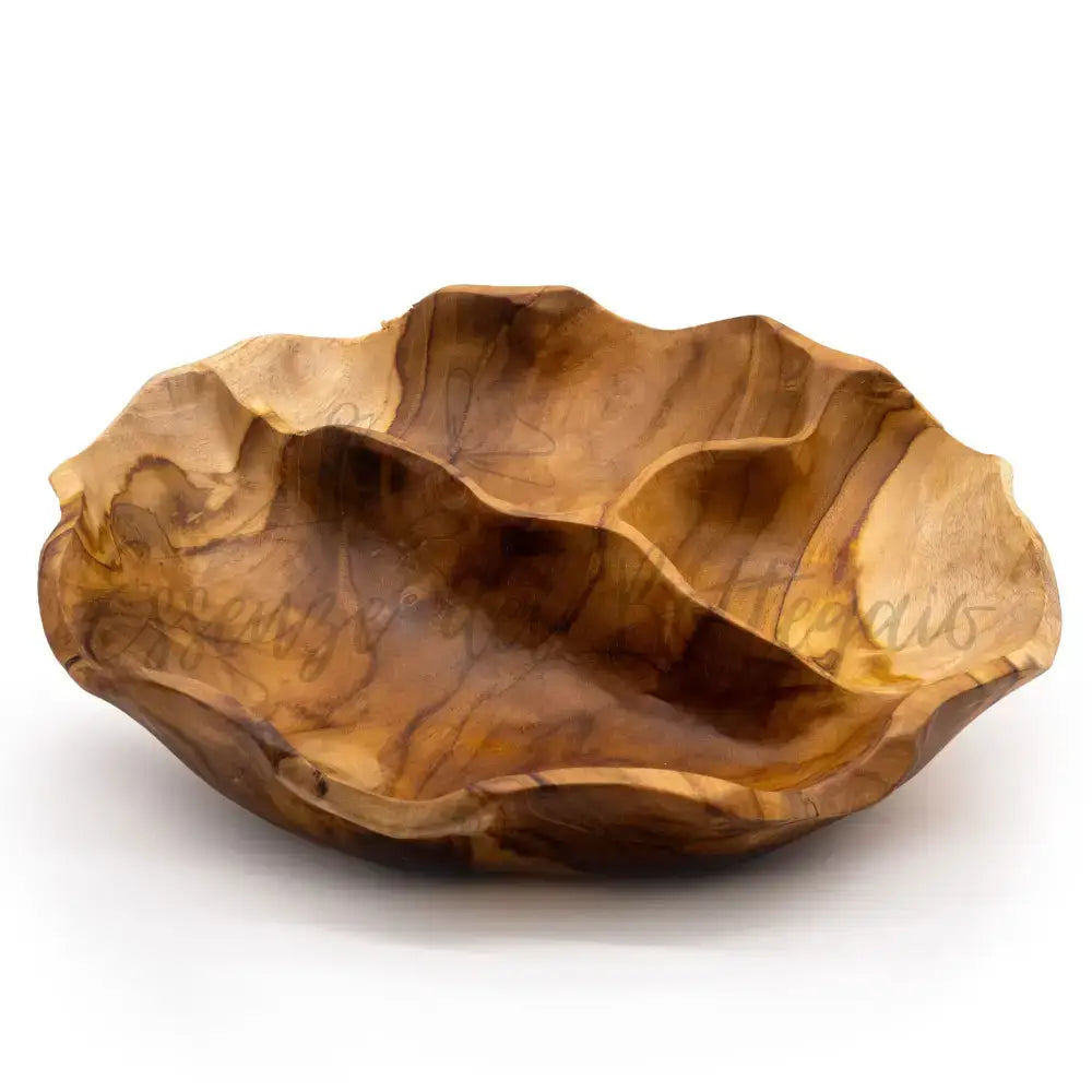 Ciotola in Teak Tre Sezioni Rotonda 30x5,5 cm - Teak Wood Bowls