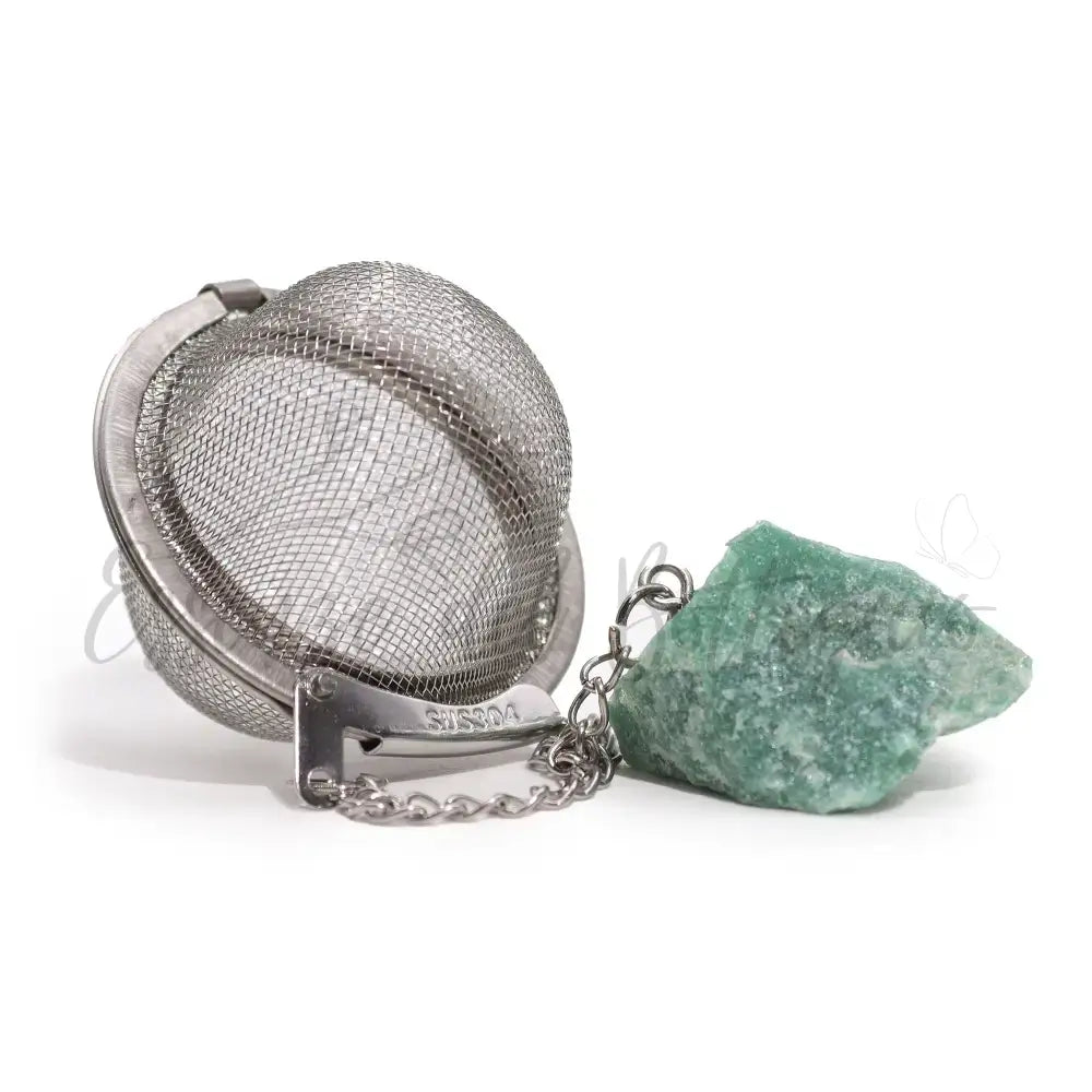 Colino da Tè Pietra Semipreziosa Grezza - Avventurina Verde - Raw Crystal Gemstone Tea Strainer