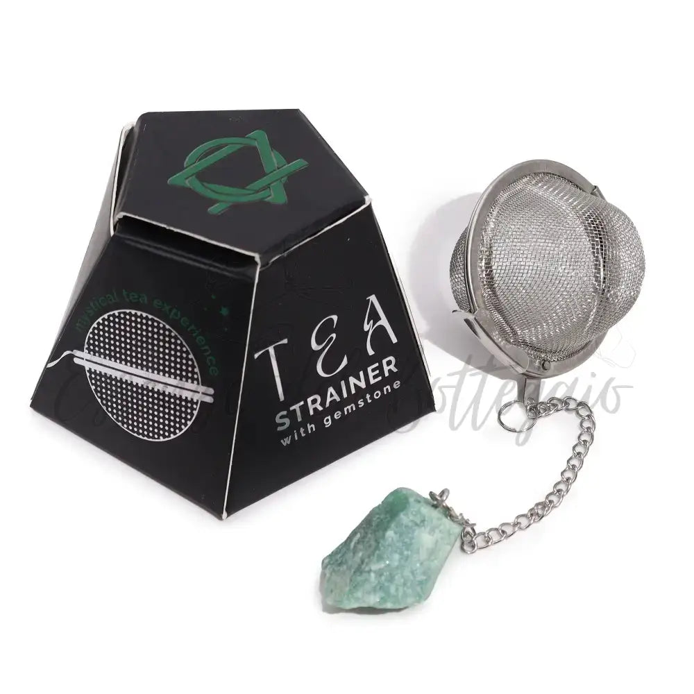 Colino da Tè Pietra Semipreziosa Grezza - Avventurina Verde - Raw Crystal Gemstone Tea Strainer