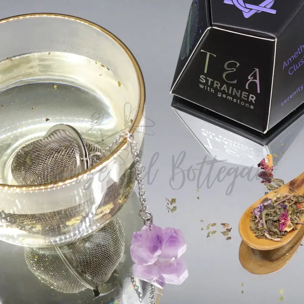 Colino da Tè Pietra Semipreziosa Grezza - Cluster - Raw Crystal Gemstone Tea Strainer