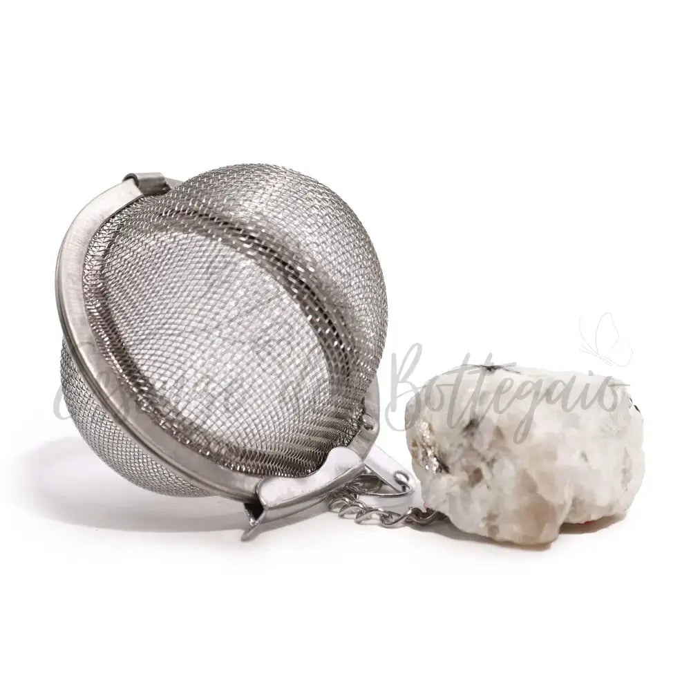Colino da Tè Pietra Semipreziosa Grezza - Pietra di Luna - Raw Crystal Gemstone Tea Strainer