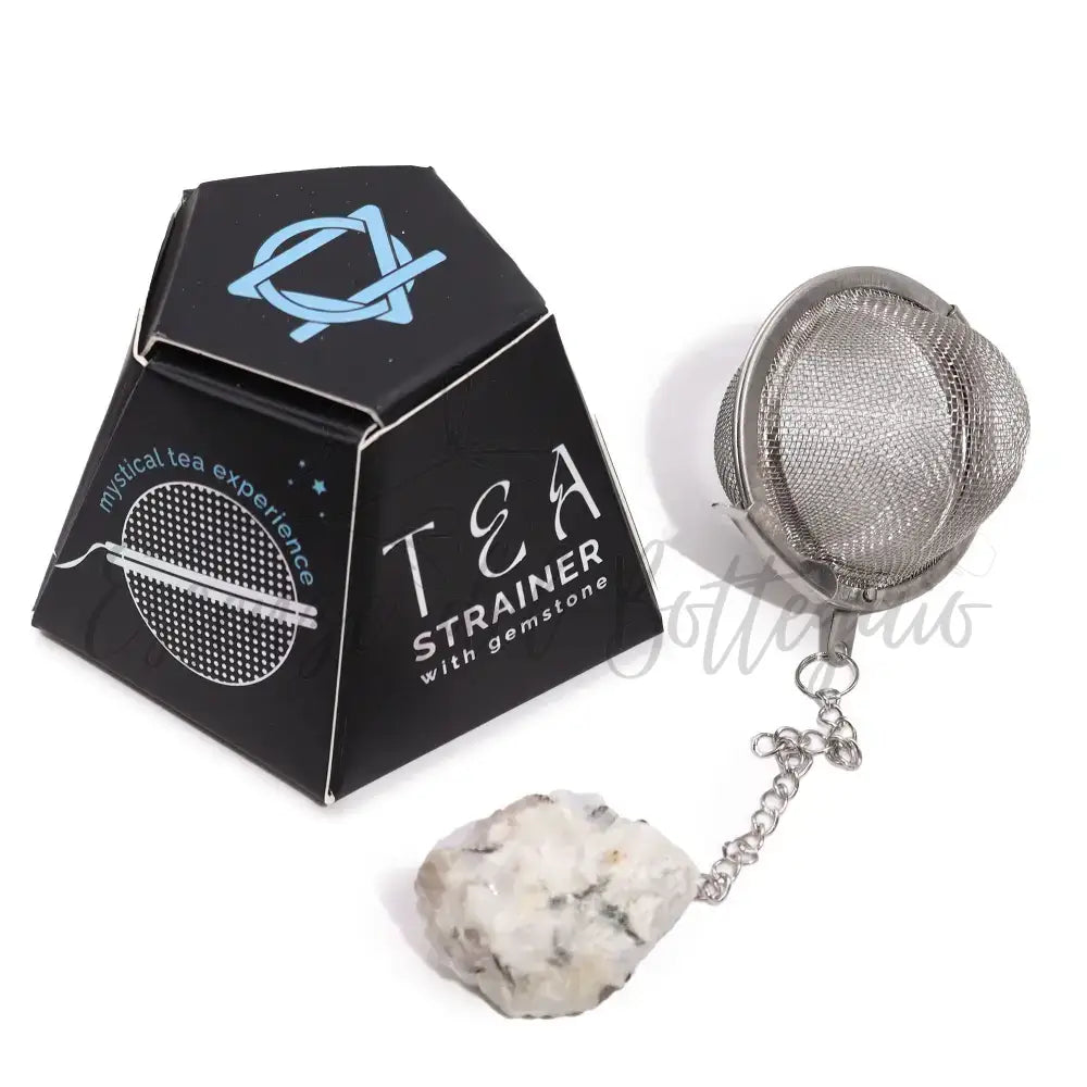 Colino da Tè Pietra Semipreziosa Grezza - Pietra di Luna - Raw Crystal Gemstone Tea Strainer