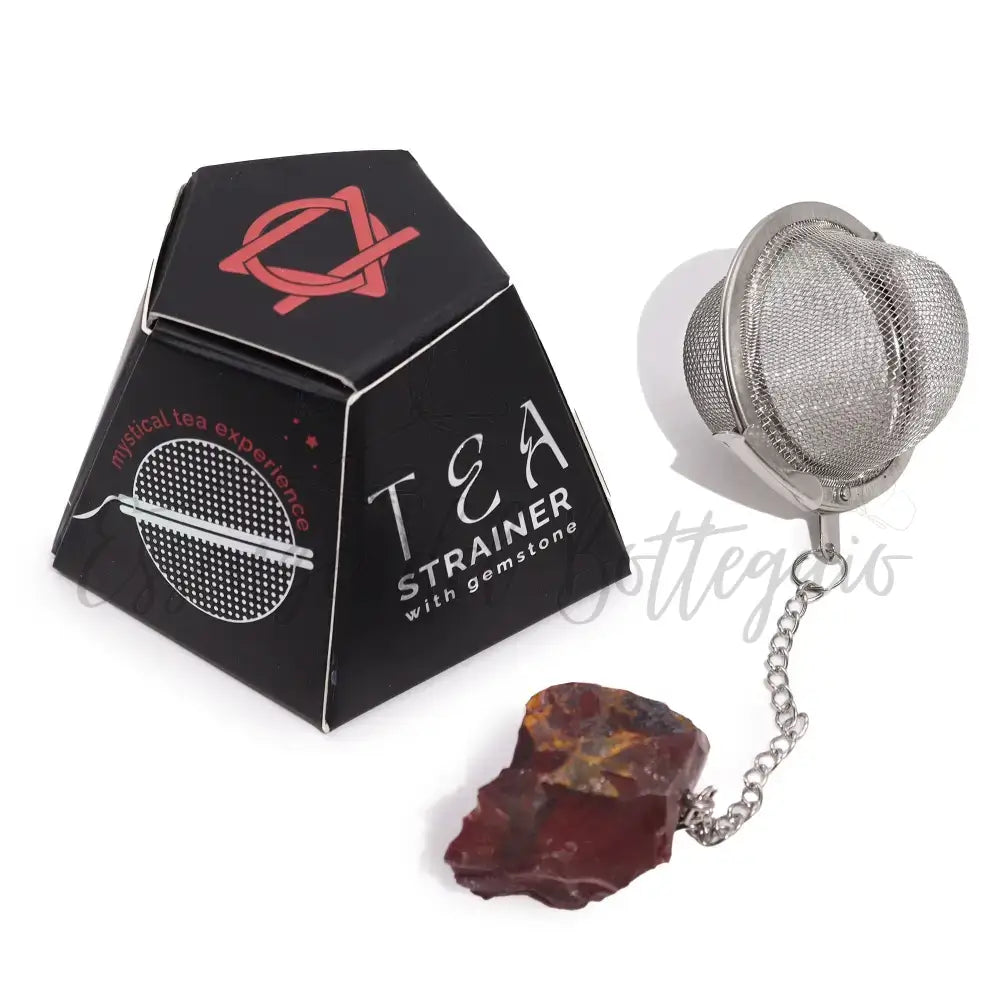 Colino da Tè Pietra Semipreziosa Grezza - Mookaite - Raw Crystal Gemstone Tea Strainer