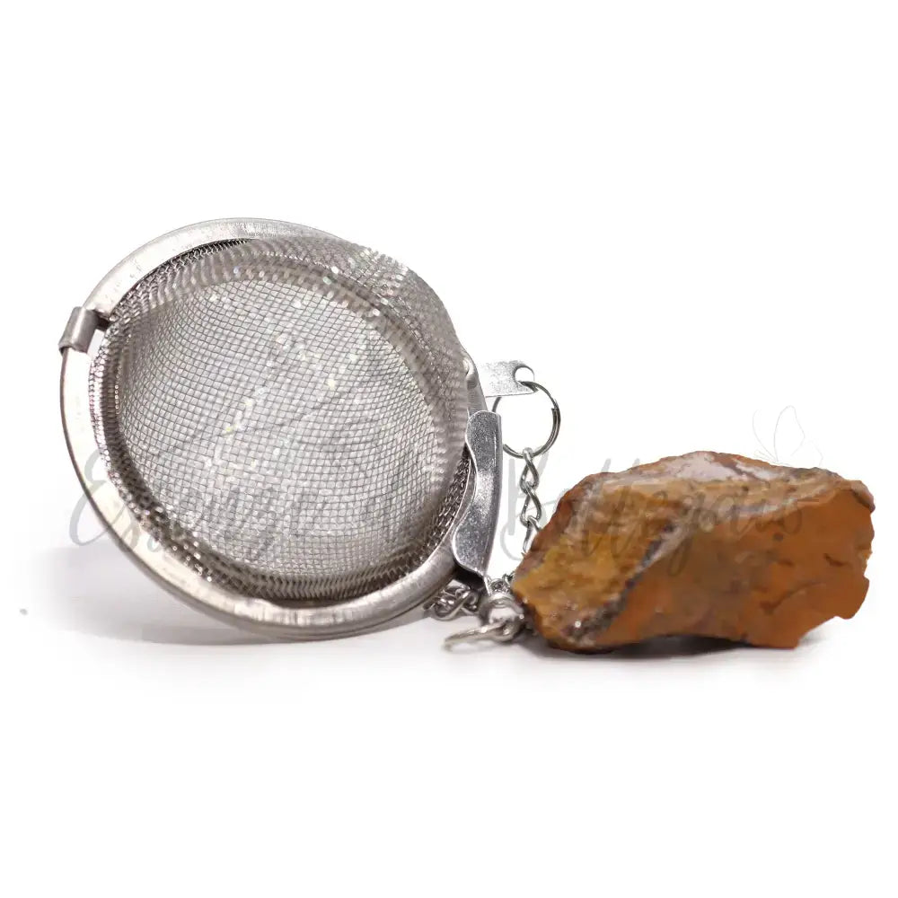 Colino da Tè Pietra Semipreziosa Grezza - Occhio di Tigre - Raw Crystal Gemstone Tea Strainer