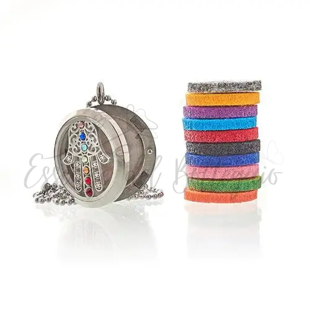 Collana Aroma - Hamsa Chakra - 30mm - Aromatherapy Diffuser Necklaces