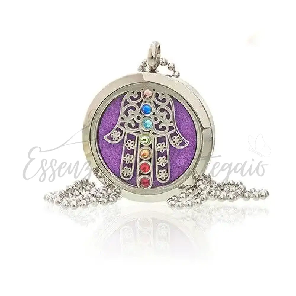 Collana Aroma - Hamsa Chakra - 30mm - Aromatherapy Diffuser Necklaces