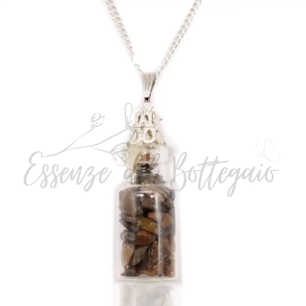 Collana a boccetta - Occhio di tigre - Indian Gemstone Necklaces