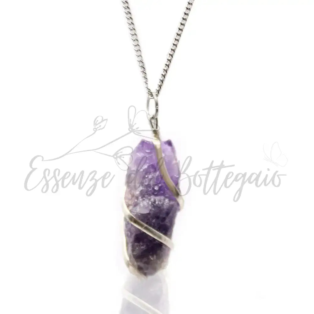 Collana a Spirale - Ametista Grezza - Indian Gemstone Necklaces