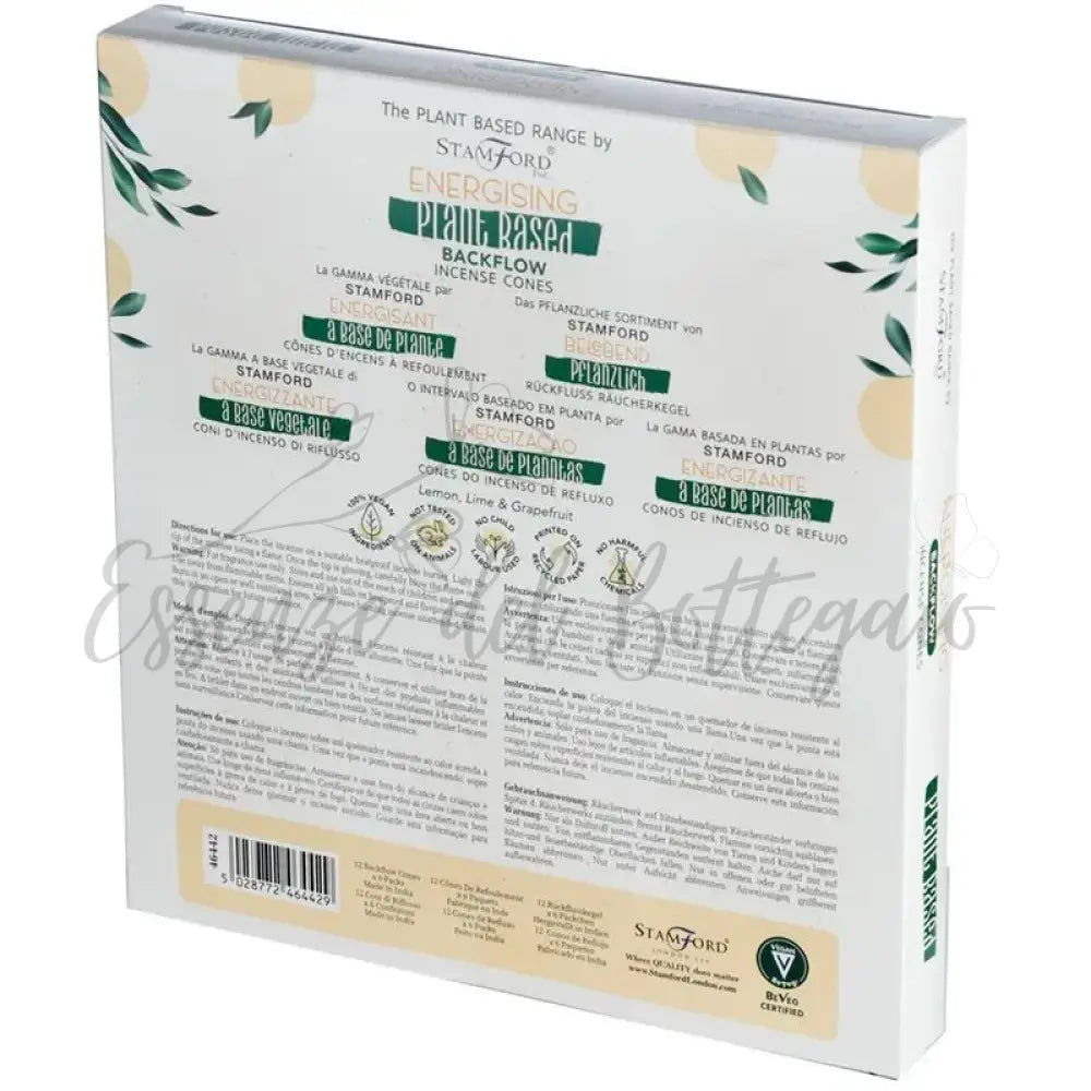 Coni di Incenso a Riflusso Vegetali - Energizzante - Plant Based Backflow Incense Cones