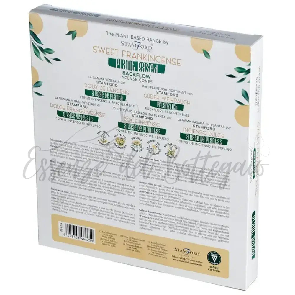 Coni di Incenso a Riflusso Vegetali - Franchincenso Dolce - Plant Based Backflow Incense Cones
