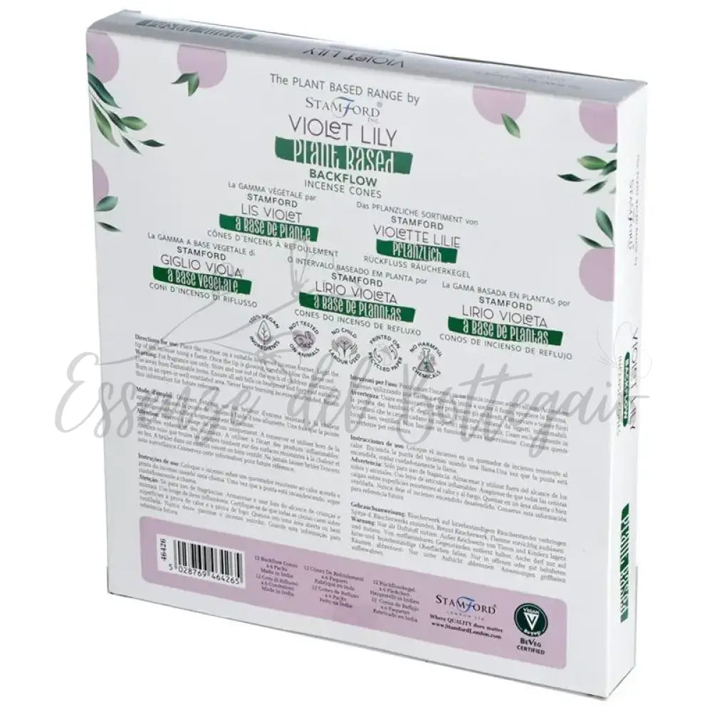 Coni di Incenso a Riflusso Vegetali - Giglio Viola - Plant Based Backflow Incense Cones