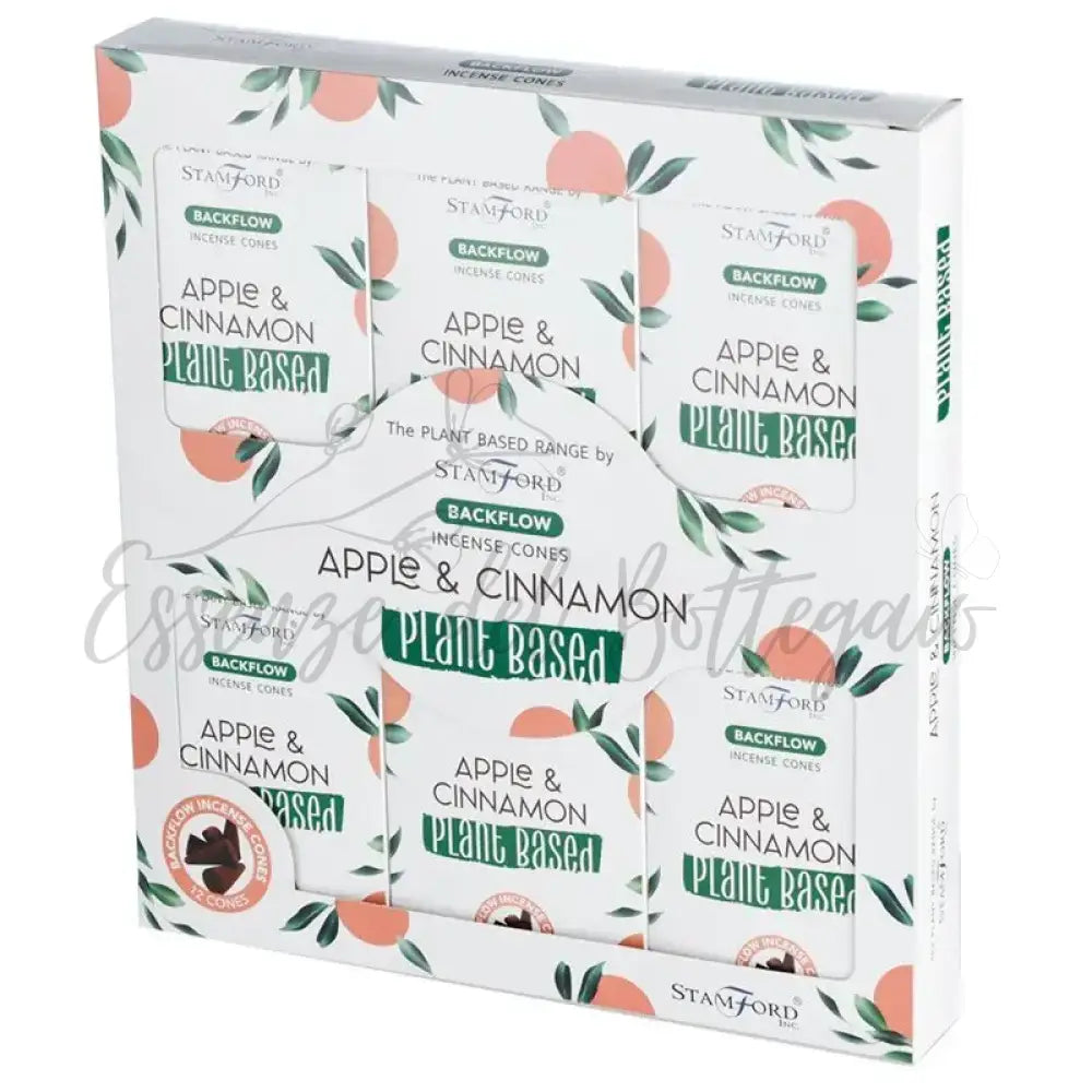 Coni di Incenso a Riflusso Vegetali - Mela e Cannella - Plant Based Backflow Incense Cones