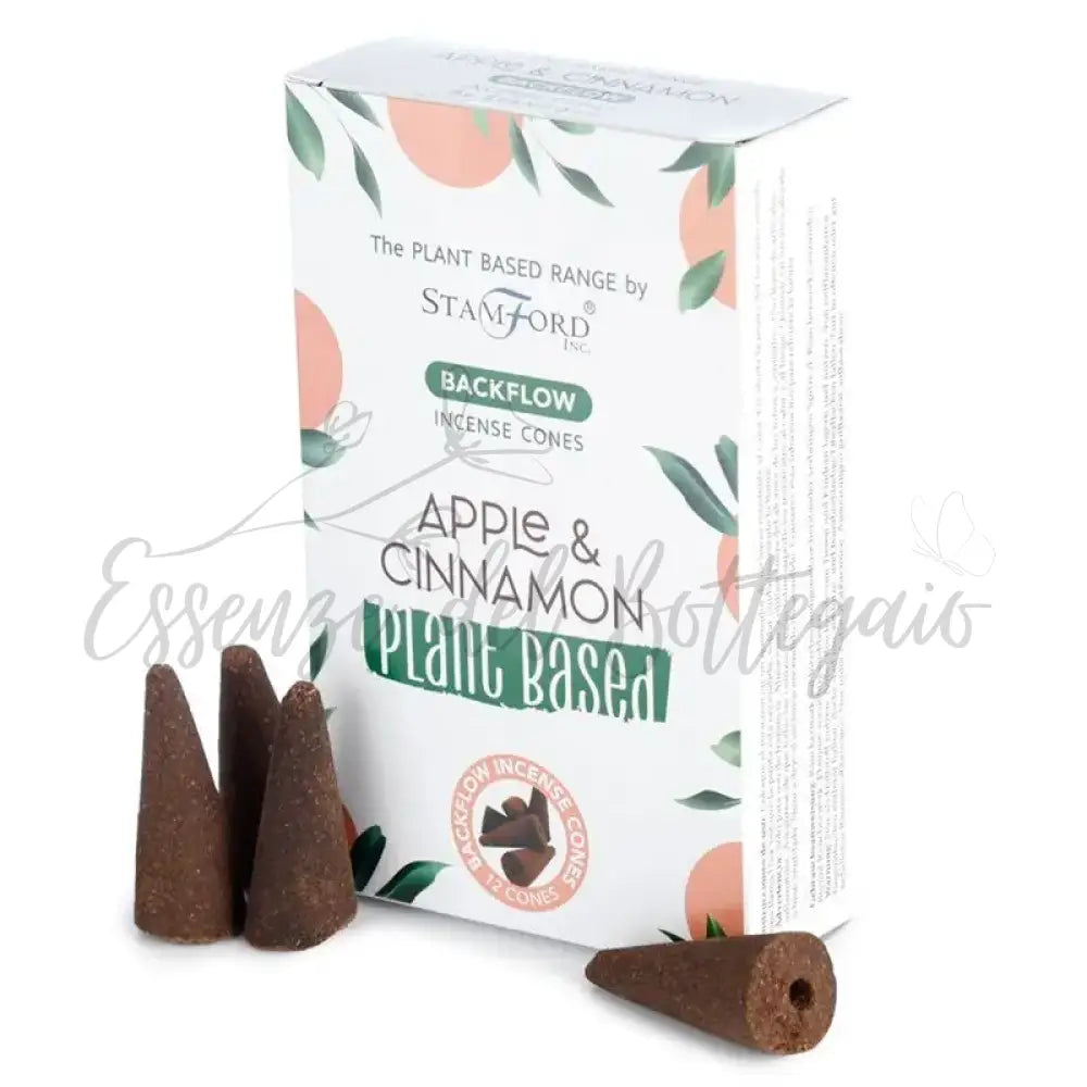 Coni di Incenso a Riflusso Vegetali - Mela e Cannella - Plant Based Backflow Incense Cones
