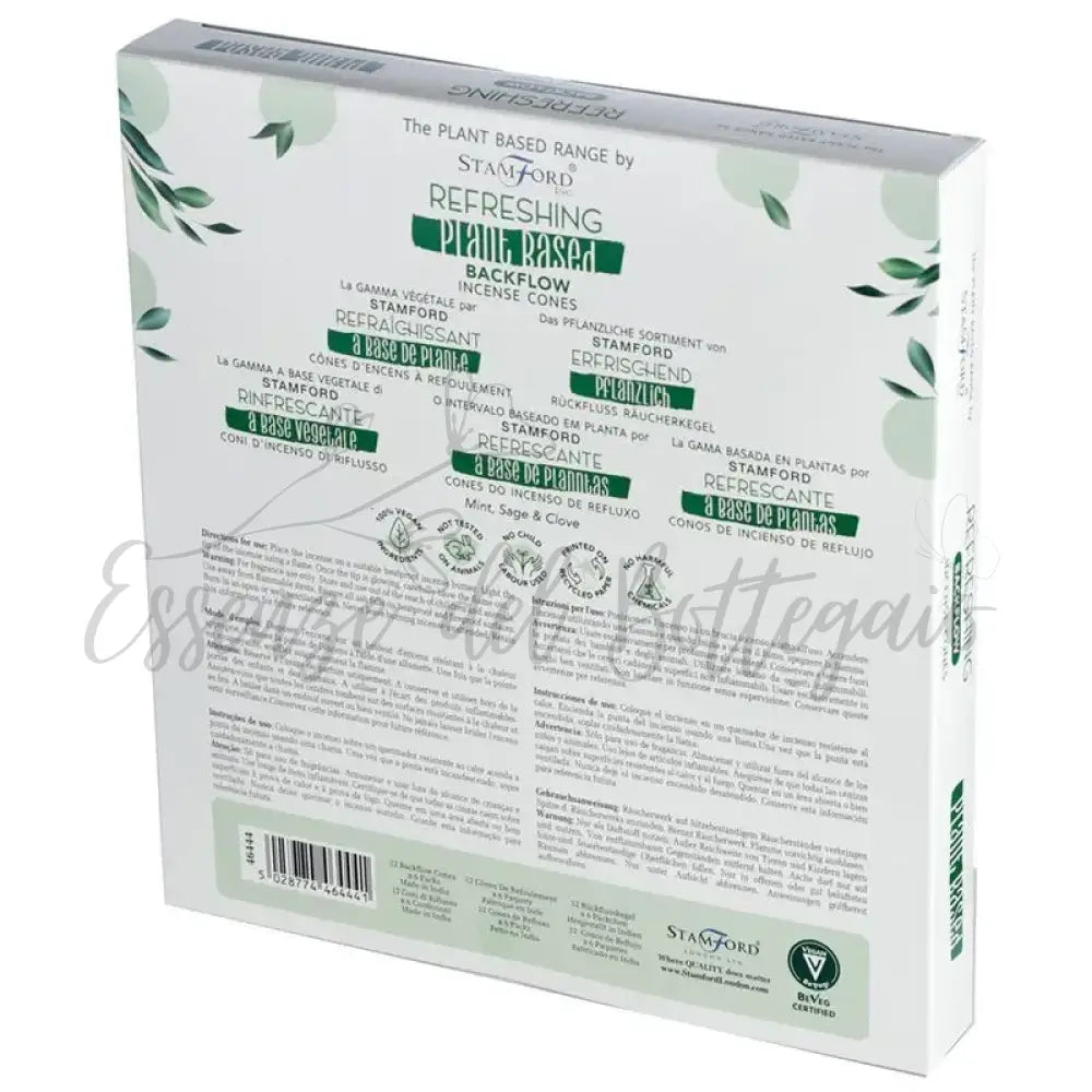 Coni di Incenso a Riflusso Vegetali - Rinfrescanti - Plant Based Backflow Incense Cones