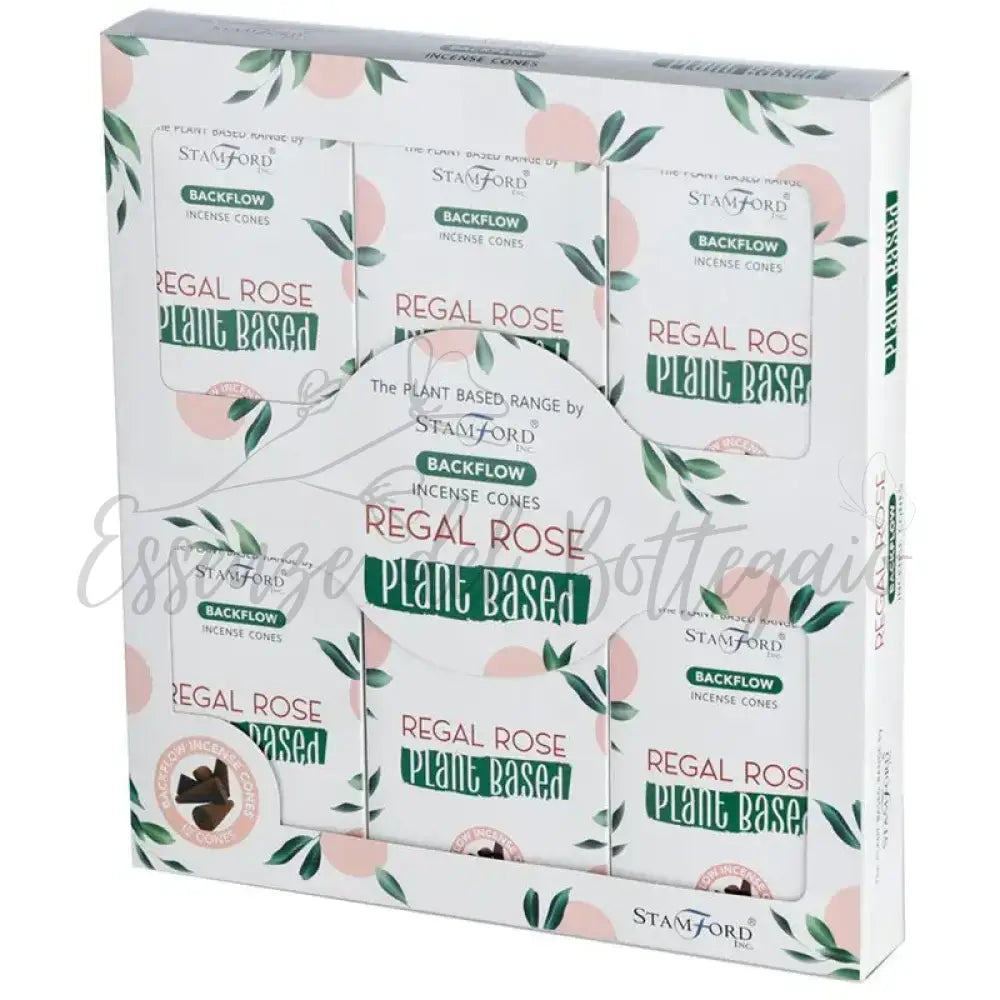 Coni di Incenso a Riflusso Vegetali - Rosa Regale - Plant Based Backflow Incense Cones