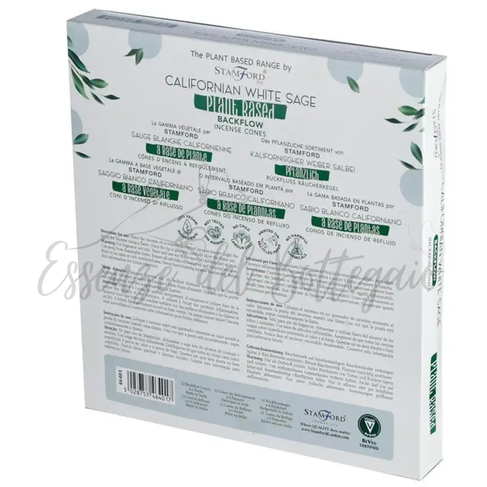 Coni di Incenso a Riflusso Vegetali - Salvia Californiana - Plant Based Backflow Incense Cones