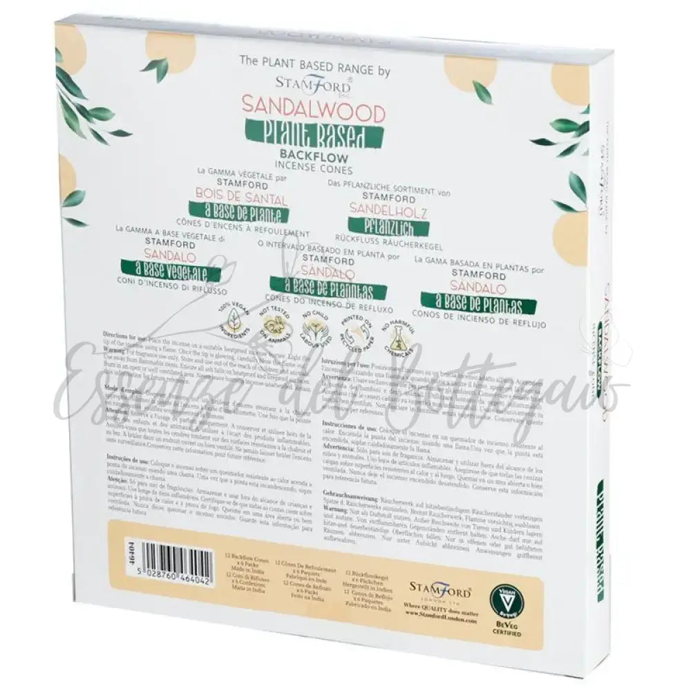 Coni di Incenso a Riflusso Vegetali - Sandalo - Plant Based Backflow Incense Cones