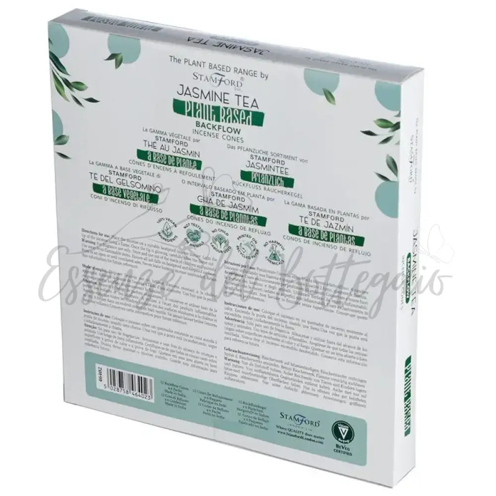Coni di Incenso a Riflusso Vegetali - Te al Gelsomino - Plant Based Backflow Incense Cones