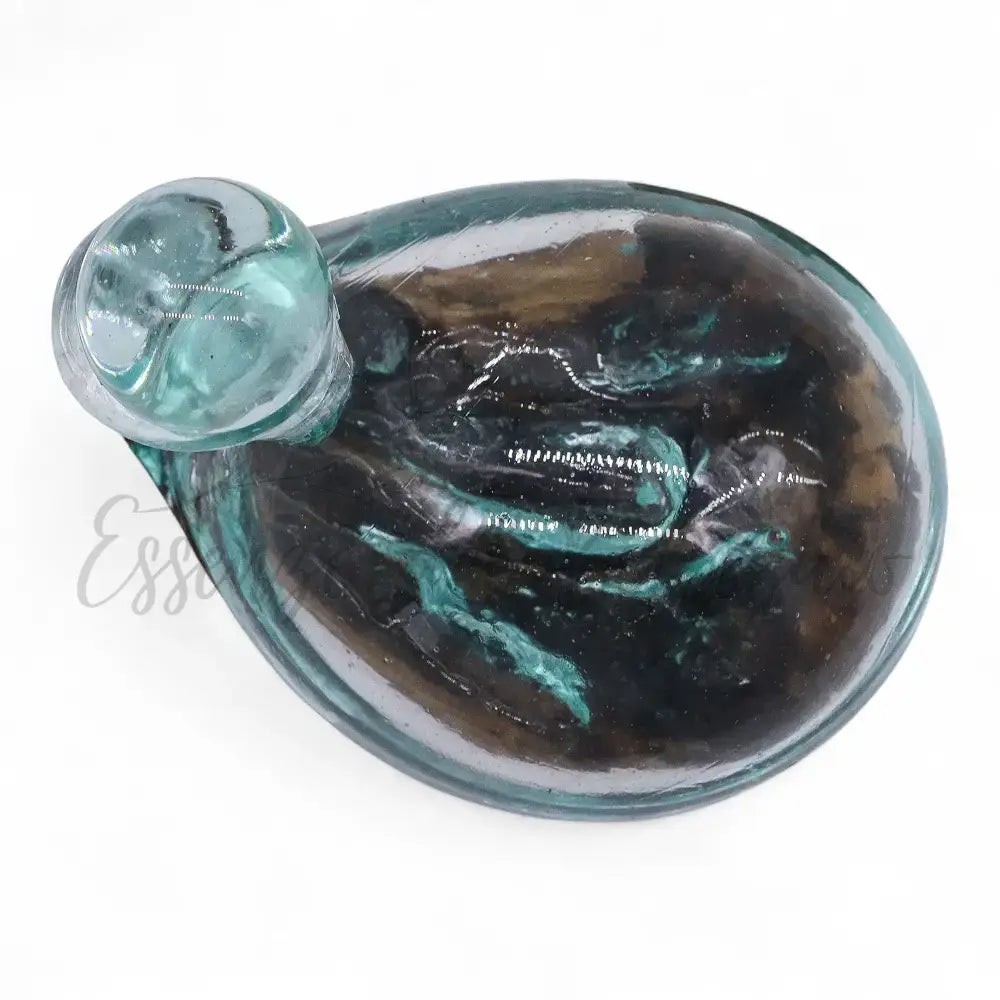 Decanter a forma di anatra in vetro fuso su legno con tappo - Molten Glass on Wood