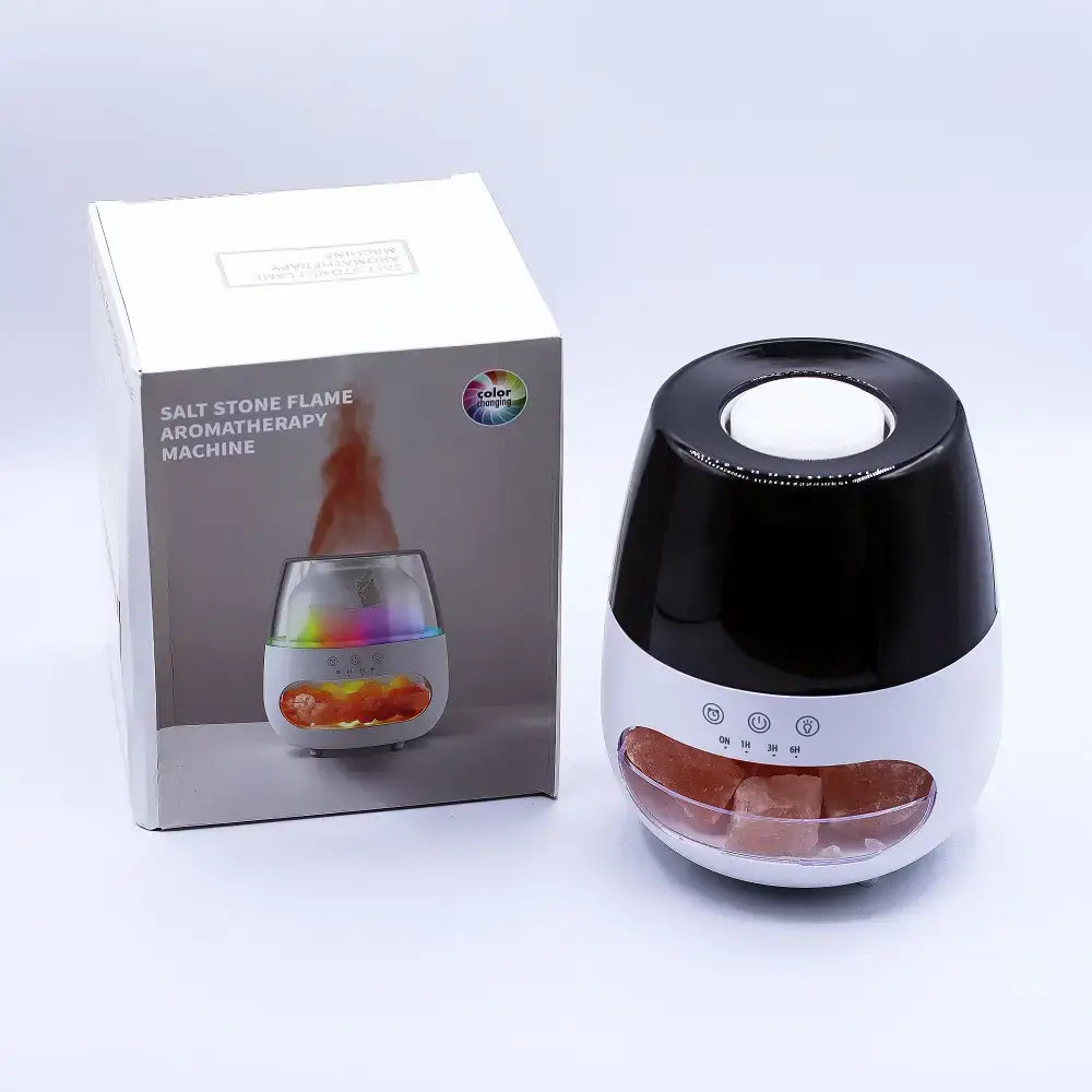 Diffusore di Aromi con Effetto Fiamma e Pietra di Sale – - Aroma Diffusers