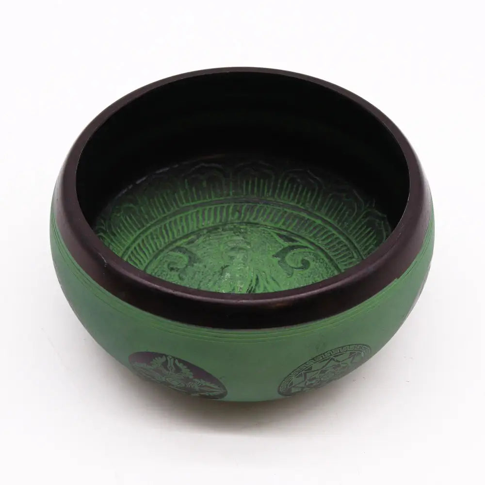 Earth Powder Singing Bowl - Mandala Buddha - 16cm - Tibetan Singing Bowls