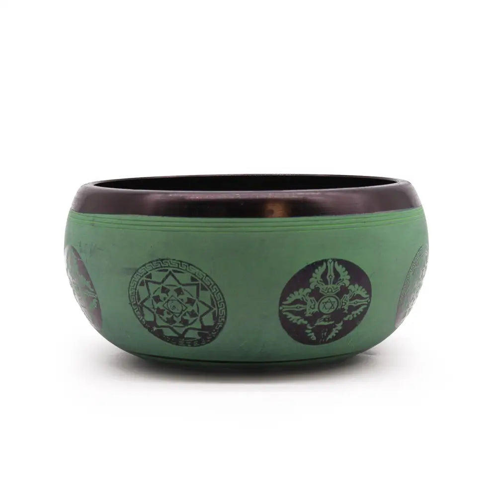 Earth Powder Singing Bowl - Mandala Buddha - 16cm - Tibetan Singing Bowls