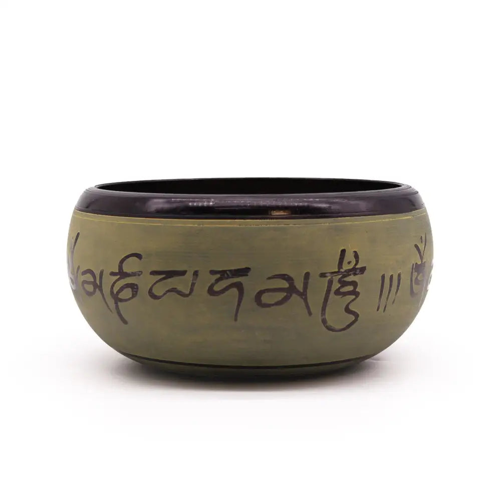Earth Powder Singing Bowl - Mantra Five Buddha - 16cm - Tibetan Singing Bowls