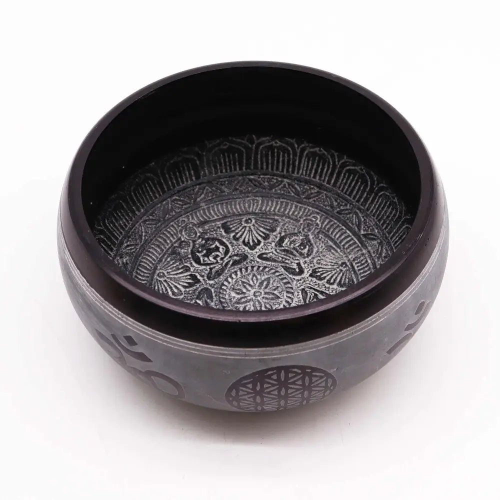 Earth Powder Singing Bowl - Om Five Buddha - 16cm - Tibetan Singing Bowls
