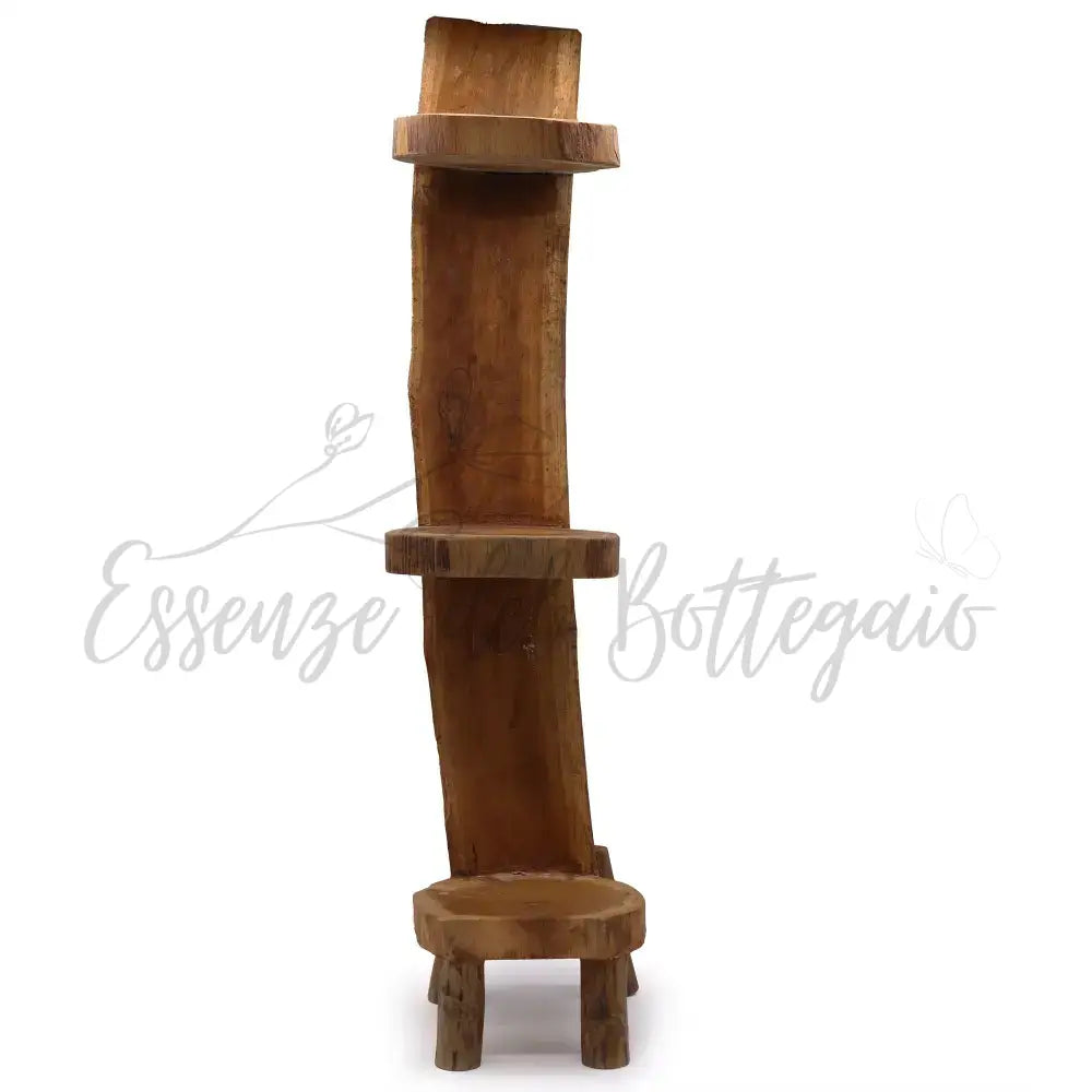 Espositore a 3 Ripiani in Legno Teak - Alto 100cm - Natural Teak Display
