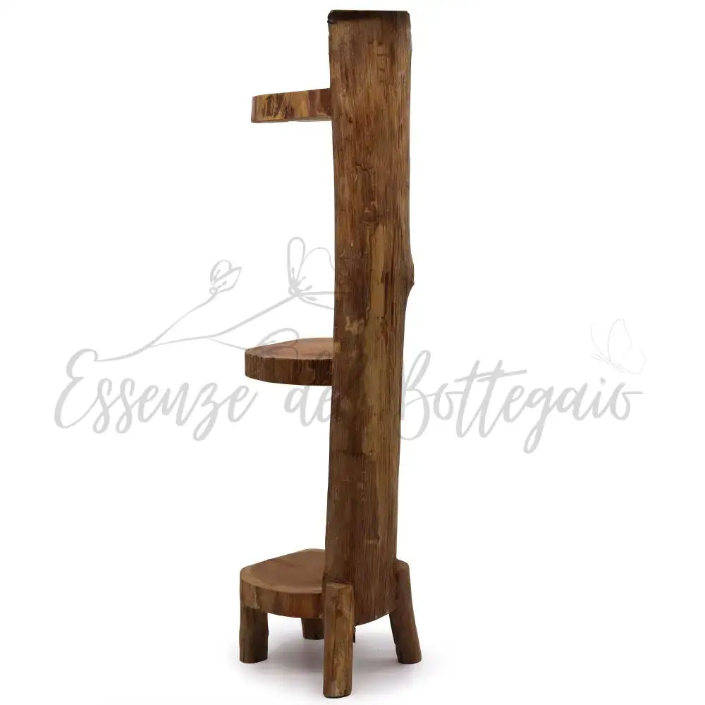 Espositore a 3 Ripiani in Legno Teak - Alto 100cm - Natural Teak Display